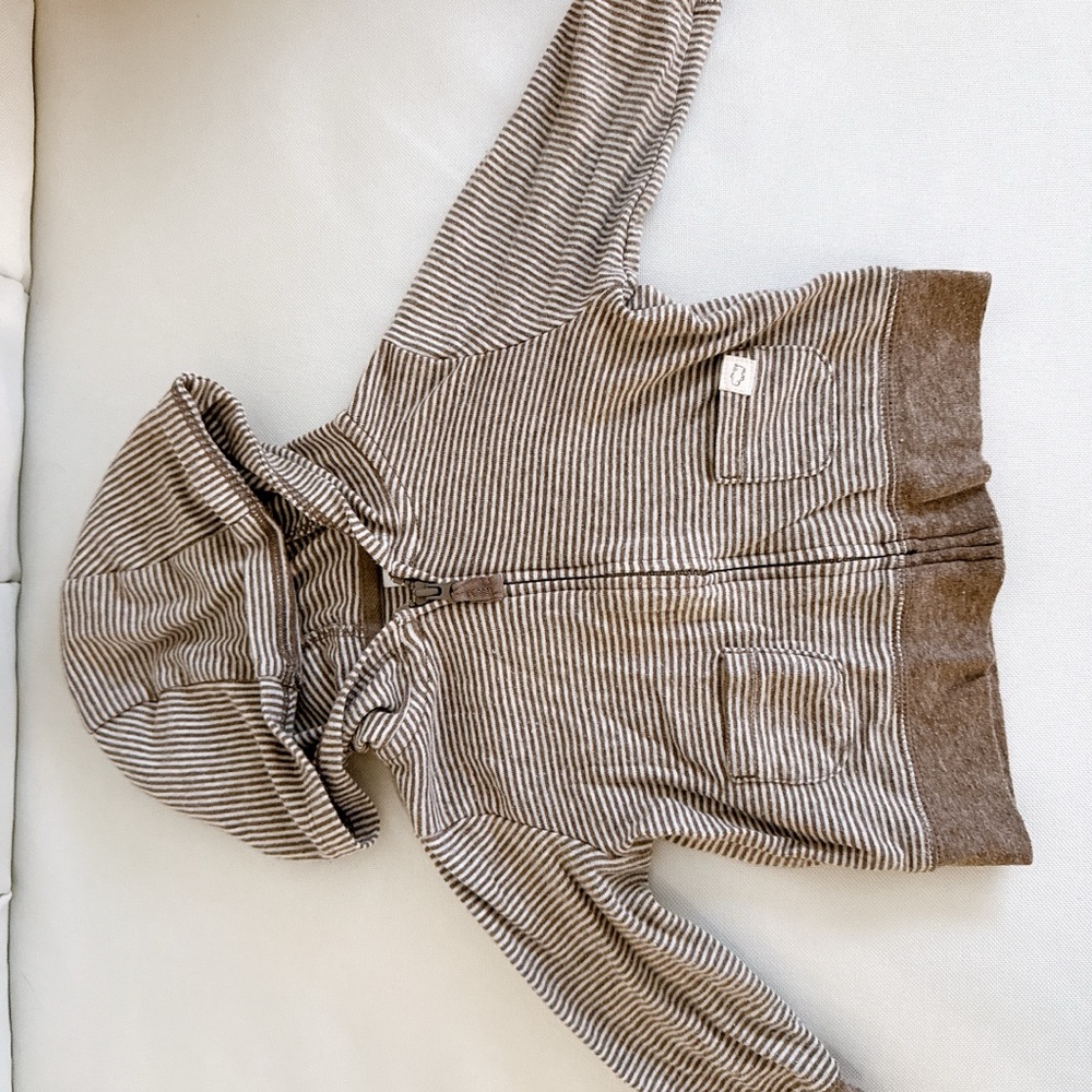 Carter's Beige Striped Baby Romper